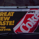 A billboard for the short-lived New Coke in 1985
